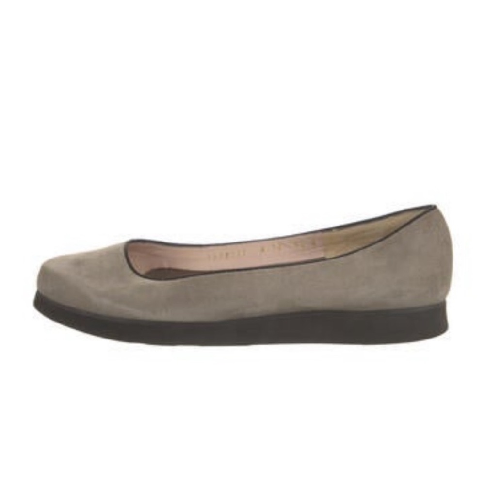 NEW Ferragamo My Cloud Wedge neutral suede Minimalist ballerina flats 9.5B